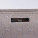 GUCCI GG Canvas Accessory Pouch Purple Silver 7198 Auth mr1477-14