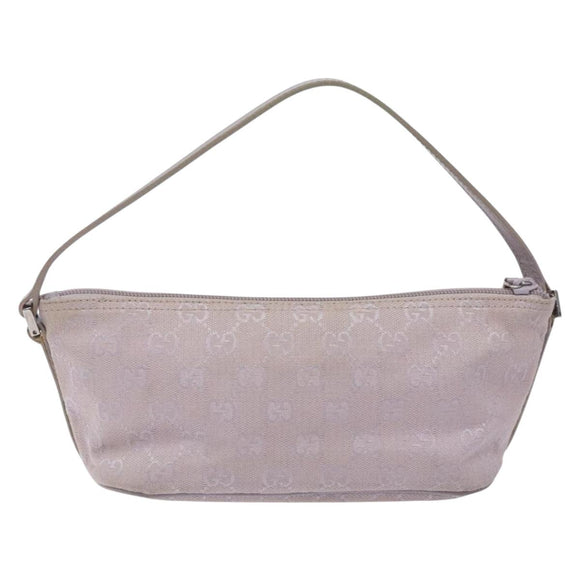 GUCCI GG Canvas Accessory Pouch Purple Silver 7198 Auth mr1477