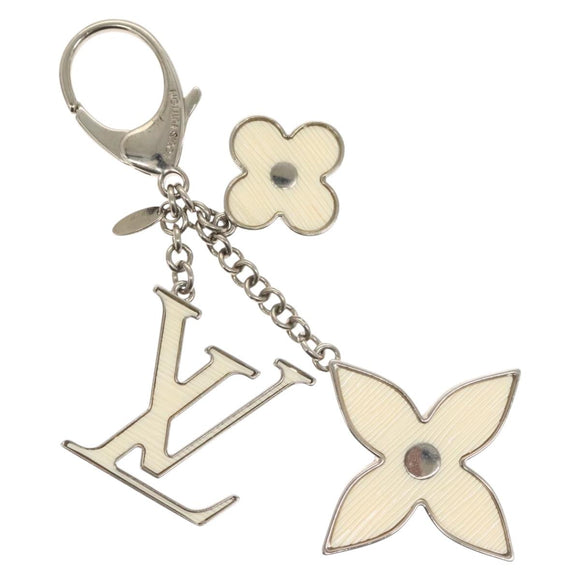 LOUIS VUITTON Bijoux Sac Fleur De Epie Key Holder White M65085 LV Auth mr1488