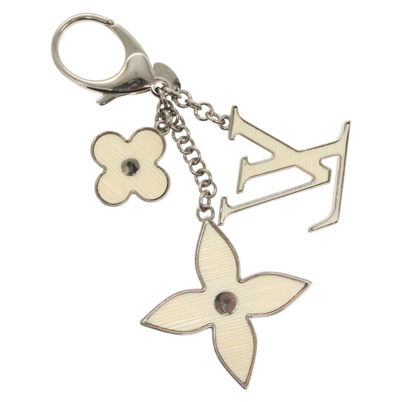 LOUIS VUITTON Bijoux Sac Fleur De Epie Key Holder White M65085 LV Auth mr1488