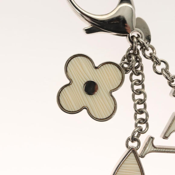 LOUIS VUITTON Bijoux Sac Fleur De Epie Key Holder White M65085 LV Auth mr1488