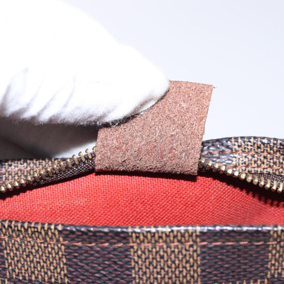 LOUIS VUITTON Damier Ebene Trousse Makeup Pouch N51982 LV Auth mr1493