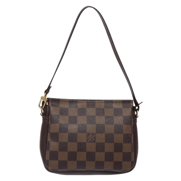 LOUIS VUITTON Damier Ebene Trousse Makeup Pouch N51982 LV Auth mr1493