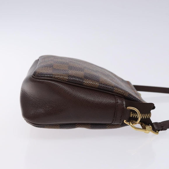 LOUIS VUITTON Damier Ebene Trousse Makeup Pouch N51982 LV Auth mr1493