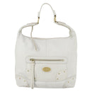 BALLY Shoulder Bag Leather White Auth mr1501-13