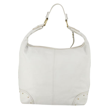 BALLY Shoulder Bag Leather White Auth mr1501 - 0