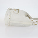 BALLY Shoulder Bag Leather White Auth mr1501-3