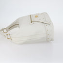 BALLY Shoulder Bag Leather White Auth mr1501-4