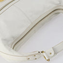 BALLY Shoulder Bag Leather White Auth mr1501-7