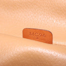 CELINE Macadam Canvas Vanity Pouch PVC Leather Brown Gold Auth mr1502-12