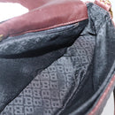 BALLY Quilted Chain Shoulder Bag Leather Brown Gold Auth mr1503-18