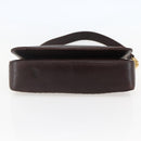 BALLY Quilted Chain Shoulder Bag Leather Brown Gold Auth mr1503-5