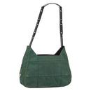 PRADA Quilted Chain Shoulder Bag Nylon plastic Green Auth mr1504-1