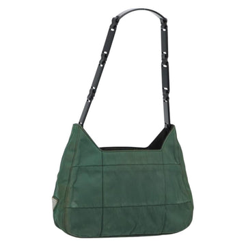PRADA Quilted Chain Shoulder Bag Nylon plastic Green Auth mr1504