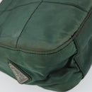 PRADA Quilted Chain Shoulder Bag Nylon plastic Green Auth mr1504-15