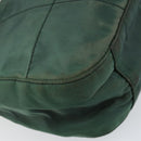 PRADA Quilted Chain Shoulder Bag Nylon plastic Green Auth mr1504-17