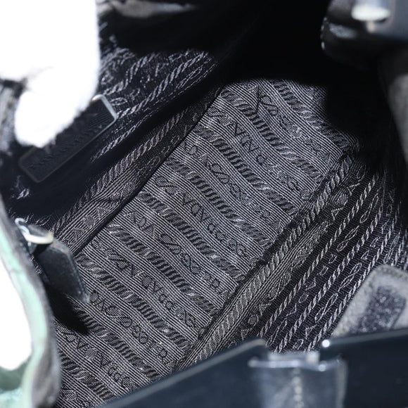 PRADA Quilted Chain Shoulder Bag Nylon plastic Green Auth mr1504