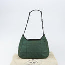 PRADA Quilted Chain Shoulder Bag Nylon plastic Green Auth mr1504-12