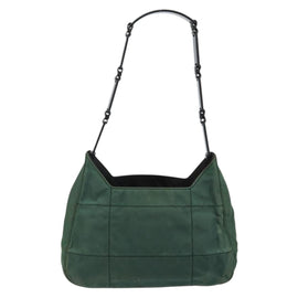 PRADA Quilted Chain Shoulder Bag Nylon plastic Green Auth mr1504 - 0