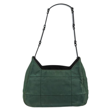 PRADA Quilted Chain Shoulder Bag Nylon plastic Green Auth mr1504 - 0