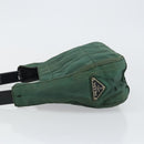 PRADA Quilted Chain Shoulder Bag Nylon plastic Green Auth mr1504-4
