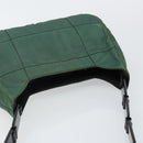 PRADA Quilted Chain Shoulder Bag Nylon plastic Green Auth mr1504-6