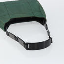 PRADA Quilted Chain Shoulder Bag Nylon plastic Green Auth mr1504-7