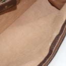 GUCCI GG Supreme Web Sherry Line Clutch Bag Beige Gold 156 01 033 Auth mr1505-9