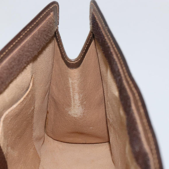 GUCCI GG Supreme Web Sherry Line Clutch Bag Beige Gold 156 01 033 Auth mr1505