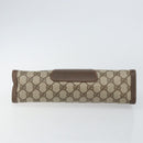 GUCCI GG Supreme Web Sherry Line Clutch Bag Beige Gold 156 01 033 Auth mr1505-6