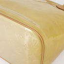 LOUIS VUITTON Monogram Vernis Houston Hand Bag Beige M91004 LV Auth mr1506-15
