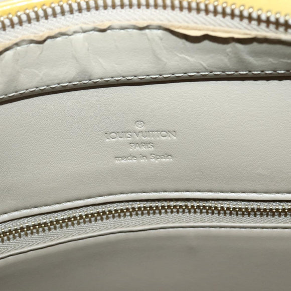 LOUIS VUITTON Monogram Vernis Houston Hand Bag Beige M91004 LV Auth mr1506