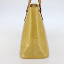 LOUIS VUITTON Monogram Vernis Houston Hand Bag Beige M91004 LV Auth mr1506-4