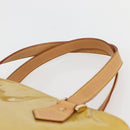 LOUIS VUITTON Monogram Vernis Houston Hand Bag Beige M91004 LV Auth mr1506-8