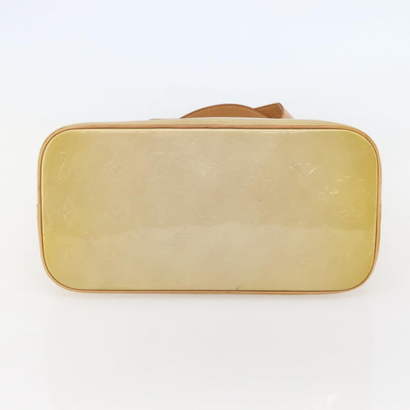 LOUIS VUITTON Monogram Vernis Houston Hand Bag Beige M91004 LV Auth mr1506