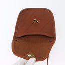 Coach Turn Lock Shoulder Bag Leather Brown Gold Auth mr1507-9