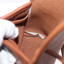 Coach Turn Lock Shoulder Bag Leather Brown Gold Auth mr1507-10