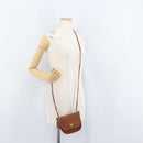 Coach Turn Lock Shoulder Bag Leather Brown Gold Auth mr1507-21