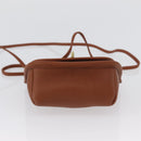 Coach Turn Lock Shoulder Bag Leather Brown Gold Auth mr1507-5