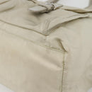 PRADA Tote Bag Nylon Beige Silver Auth mr1510-10