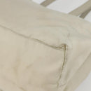PRADA Tote Bag Nylon Beige Silver Auth mr1510-12