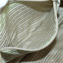 PRADA Tote Bag Nylon Beige Silver Auth mr1510-20