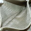 PRADA Tote Bag Nylon Beige Silver Auth mr1510-21