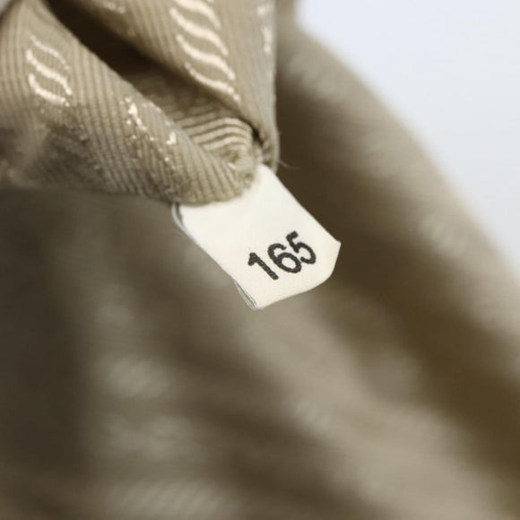 PRADA Tote Bag Nylon Beige Silver Auth mr1510