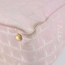 CHANEL New Travel Line Tote Bag Nylon Pink Gold CC Auth mr1511-10