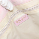 CHANEL New Travel Line Tote Bag Nylon Pink Gold CC Auth mr1511-15
