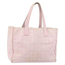 CHANEL New Travel Line Einkaufstasche Nylon Rosa Gold CC Auth mr1511-1