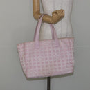 CHANEL New Travel Line Einkaufstasche Nylon Rosa Gold CC Auth mr1511-21