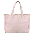CHANEL New Travel Line Einkaufstasche Nylon Rosa Gold CC Auth mr1511-13