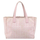 CHANEL New Travel Line Tote Bag Nylon Pink Gold CC Auth mr1511-3